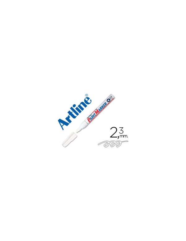 Rotulador artline marcador permanente ek-400 xf blanco -punta redonda 2.3 mm -metal caucho y plastico.