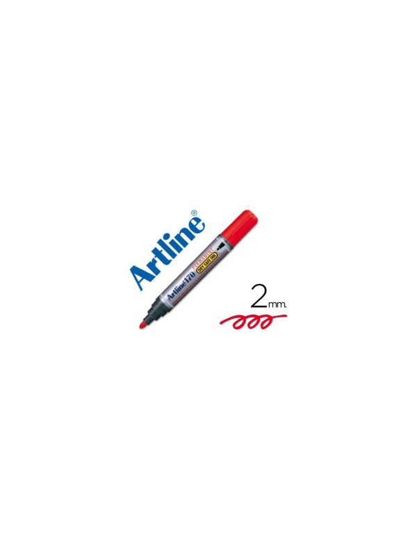 Rotulador artline marcador permanente 170 rojo -punta redonda 2 mm -antisecado.
