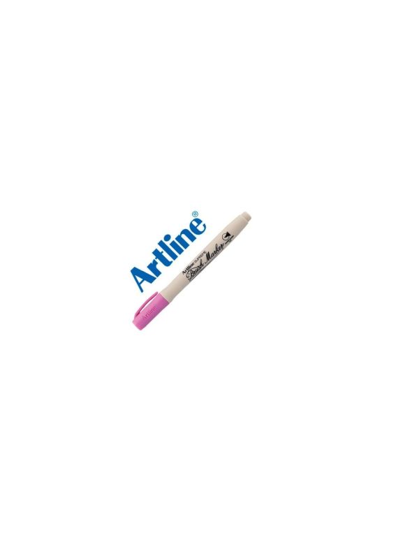 Rotulador artline supreme brush pintura base de agua punta tipo pincel trazo variable rosa.