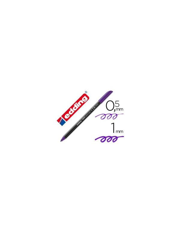 Rotulador edding punta fibra 1200 violeta n.8 -punta fibra 0.5 mm.