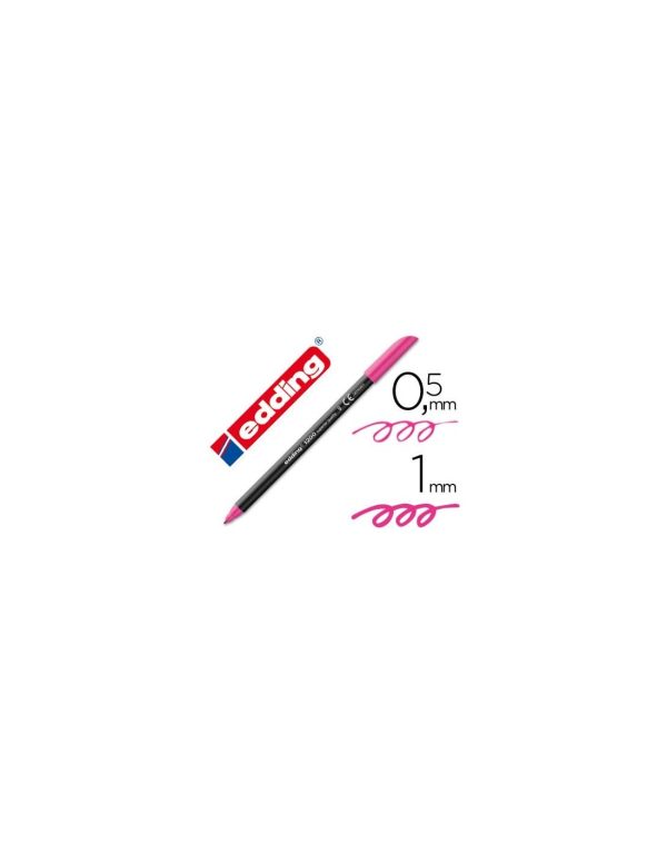 Rotulador edding punta fibra 1200 rosa n.9 -punta redonda 0.5 mm.