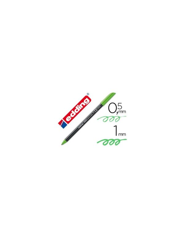 Rotulador edding punta fibra 1200 verde claro n.11 -punta redonda 0.5 mm.