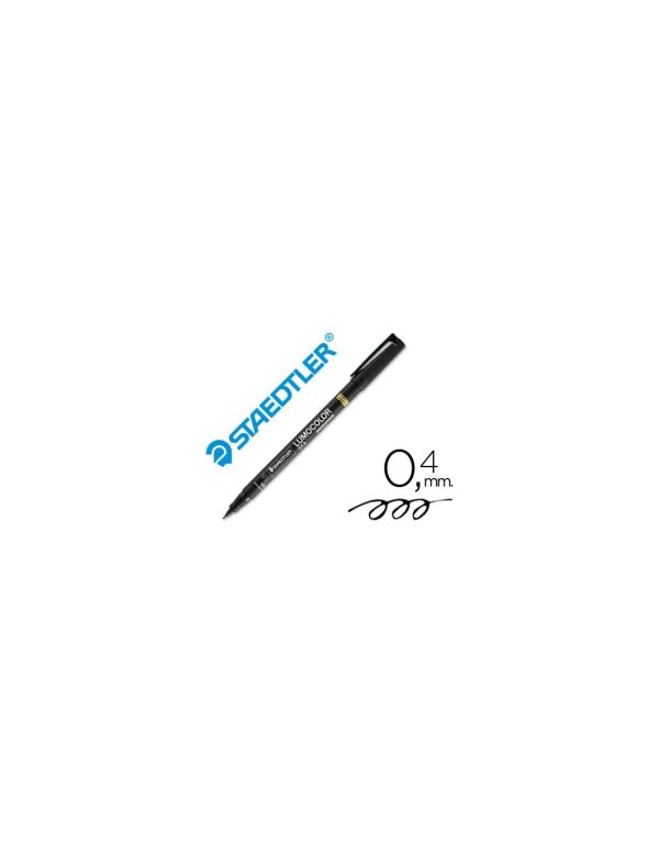 Rotulador staedtler lumocolor retroproyeccion punta de fibrapermanente 313-9 negro punta super fina redonda 0.4 mm.