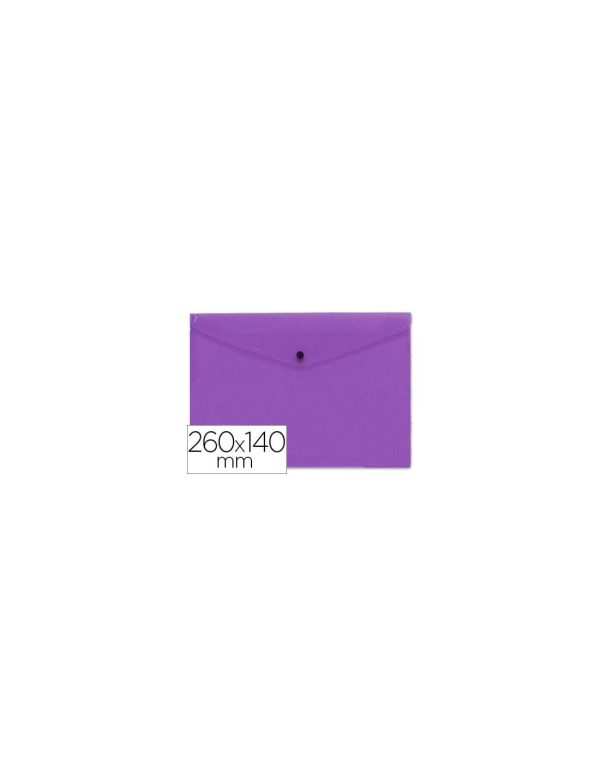 Carpeta liderpapel dossier broche polipropileno tamaño sobre americano 260x140mm violeta.