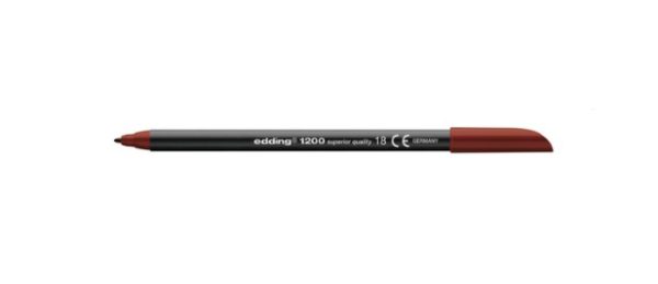 ROTULADOR EDDING PUNTA FIBRA 1200 MARRON OSCURO N. - Imagen 2