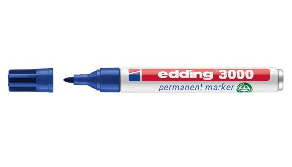 ROTULADOR EDDING MARCADOR PERMANENTE 3000 AZUL -PU
