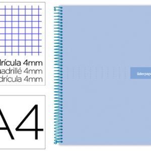 CUADERNO ESPIRAL LIDERPAPEL A4 CRAFTY TAPA FORRADA