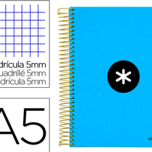 CUADERNO ESPIRAL A5 ANTARTIK CUADRO 5MM