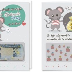 RATONCITO PEREZ BILLETERO CON SOBRE+TARJETA